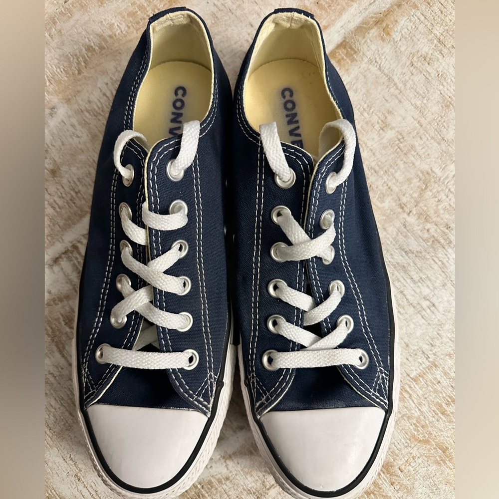 Converse - navy blue - size w9/m7. Worn once